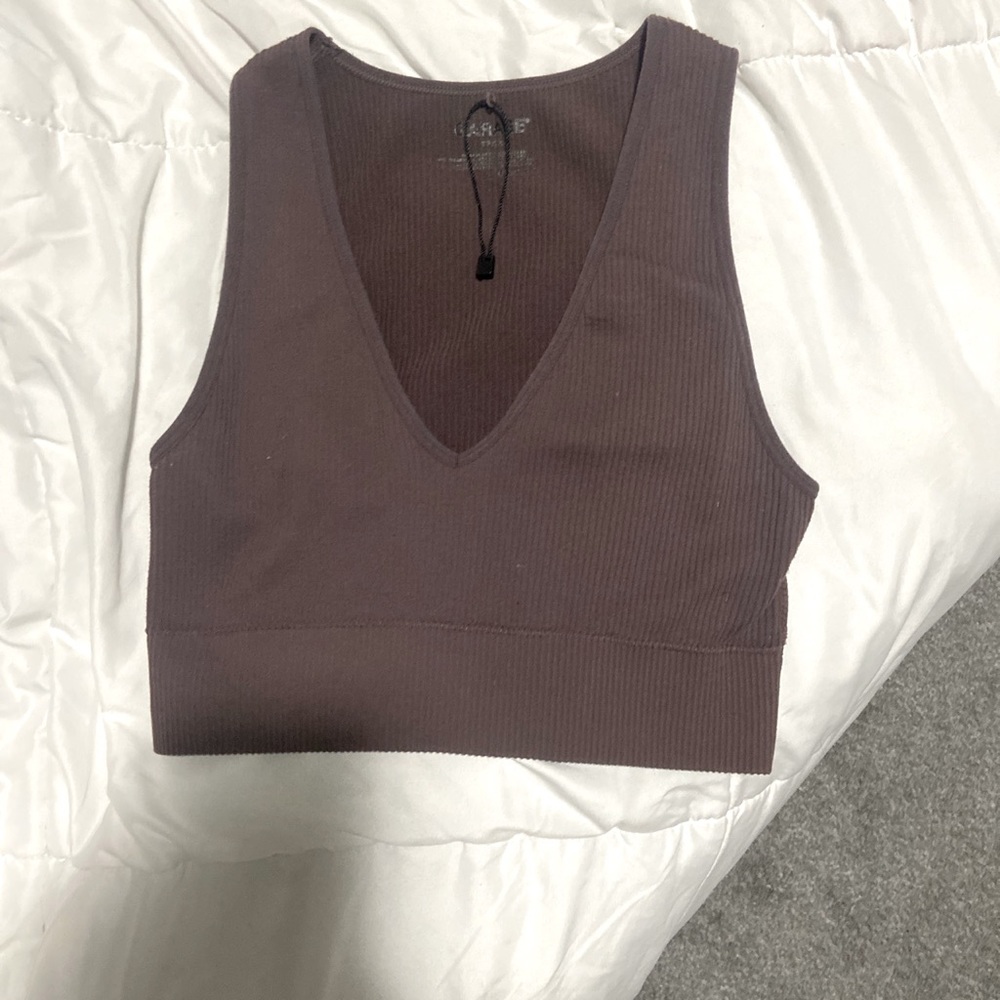 Garage seamless plunge tank top